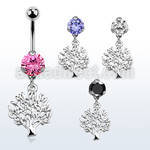 bnrz697 casted steel cz belly banana w tree of life design