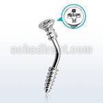 bnscw 316l steel belly banana w cross screw top screw tip