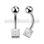 bnsdi 316l steel belly banana w 5mm steel ball dice