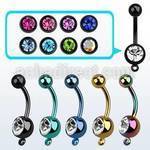 bnt1cgh pvd 316l steel belly banana w anodized steel ball w hoop