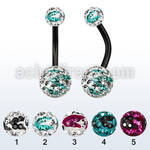 bnt2frgc anodized belly banana w 5 8mm multi crystal zebra ball