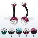 bnt2frge anodized 316l steel belly banana w 2 color ferido ball