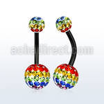 bnt2frgg anodized steel belly banana w gay multicrystal ball