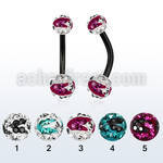 bnt2frsc anodized belly banana w 5 6mm multi crystal zebra ball