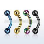 bntb4 anodized 316l steel belly banana with 4mm ball