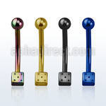 bntdi 316l steel belly banana w 3mm steel dice ball