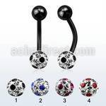 bntfr6a anodized 316l steel belly banana w dotted ferido ball