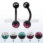 bntfr6e anodized 316l steel belly banana w 2 color ferido ball