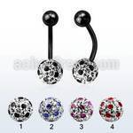 bntfr8a anodized 316l steel belly banana w dotted ferido ball