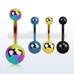 bntg anodized 316l steel belly banana with 5 8mm ball