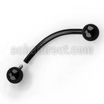 bntpb black pvd 316l steel banana for prince albert piercings