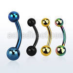 bnts anodized 316l steel belly banana with 5 6mm ball