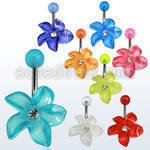 bnuvfl11 316l steel belly banana w crystal acrylic flower