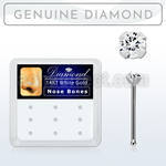 box w 12  white gold nose bones w 1.5 real diamonds