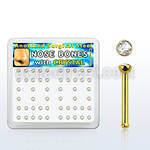 box w 52 anodized steel nose bones 1mm w 2mm crystal top