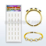 box w gold silver seamless nose hoop w 4 1.5mm crystal