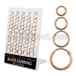 br310rs board of rose gold silver hollow tube ear ring hoops