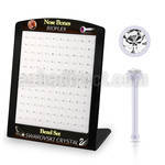 brac17 display w 120 bio  flex nose bones w 2mm clear crystal