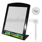 brac7 clear acrylic nose stud with clear crystal top