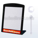 brac9 display w acrylic flexible nose bone retainer w ball top