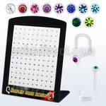 brbiswm box w 40 pcs of bio flex nose screws w 1 5mm crystals
