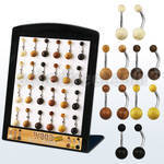 brbngw1 display w organic belly bananas w assorted wood balls
