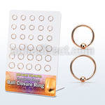brcrt2 board w rose gold plated steel ball closure rings