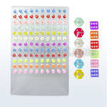 brdim stainless steel ear stud w acrylic uv dice crystal top