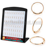 brend3 rosegold pvd 316l steel endless nose rings display 60