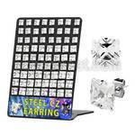 bresqz 36 pcs stainless steel earring stud with clear prong cz