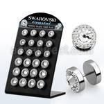 bripf6 board of steel fake plugs w ferido swarovski crystals