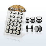 bripr high polished 316l steel fake plug with rubber o ring