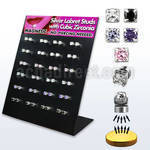 brlz3m magnetic labret stud w silver prong cz magnet backing
