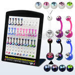 brmix30 display w ab coated acrylic double jewel belly bananas