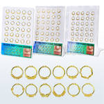 brnhm21 display w silver fake septum rings w 18k gold plating 