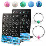 brnhm42 board w 30 925 silver seamless ring 20g w 3mm opal