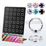 brnhm51 board w silver septum seamless ring cz stones