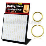 brnhmx58 18k gold plated 925 sterling silver seamless rings