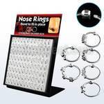 brnhmx5 special wire designed silver nose hoops with ball