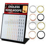brnhmx63 18k gold rosegold black plated silver nose hoops 96