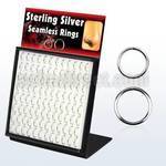 brnhmx7 board of 925 sterling silver seamless ring 0 8mm