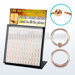 brnhmx8 rose gold silver hoop nose rings w ball endless hoops