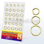 brnhp19 board of 18k gold plated 925 silver seamless nose rings
