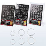 brnhp9 white 925 silver nose hoops with balls endless hoops