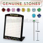 brnypge display w 120 silver bend it nose stud w genuine stone