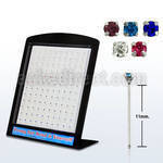 brnypm silver bend it yourself nose stud w prong color crystal