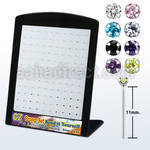 brnyzm2 display silver bend it nose studs 1.5mm mix color czs