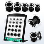 brpg111 board w acrylic flesh tunnel w crystal studded rim