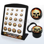 brpg136 board w acrylic screw fit plug with diabolic skull logo