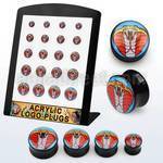 brpg162 board of acrylic double flared plug w king cobra head
